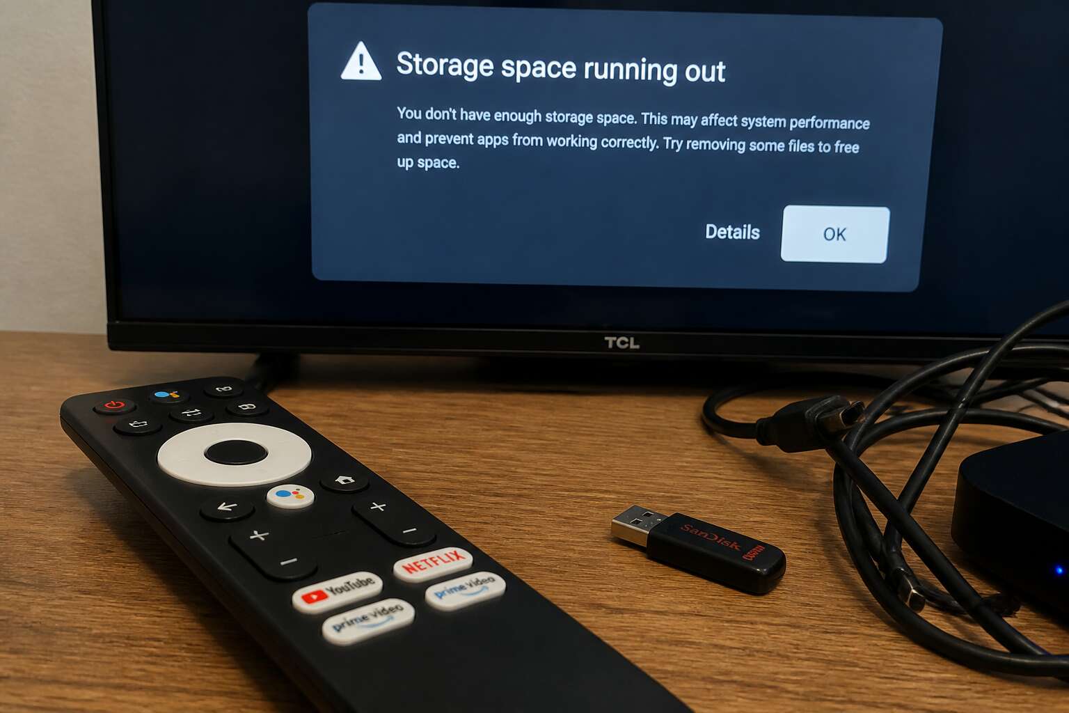 android tv box storage space running out